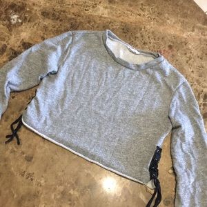 Amante Small Sweatshirt with Side Ties Long‎ Sleeve